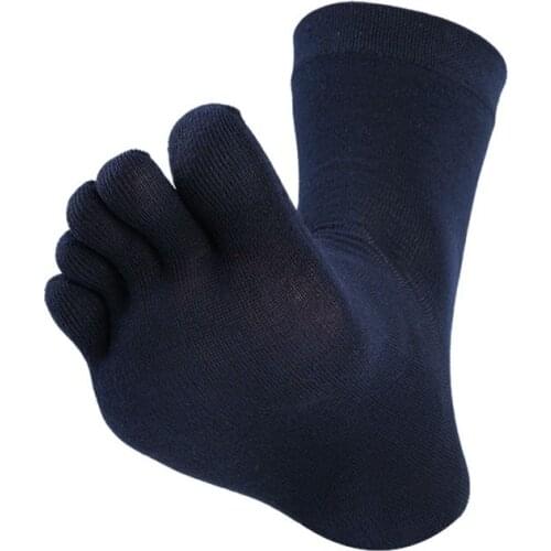 2021 New Brand 100% Cotton Socks Men Pack Toe Socks Winter Male Colorful 5 Pairs/Lot Five Fingers Sock Short Warm Socks