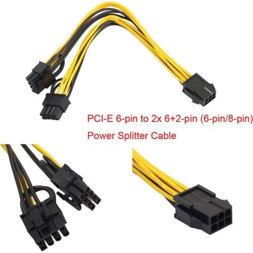 8 to Dual 8 Pin EPS 12V Motherboard Power Supply Cable Y-Splitter Adapter Sleeve