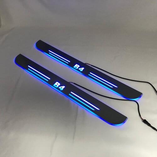 Acrylic mobile LED welcome scooter wear plate door sill frame path light for Subaru Legacy B4 magnetic induction light