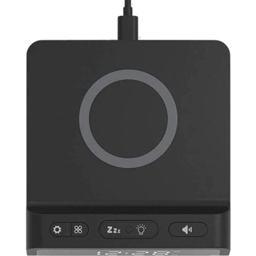 Alarm Clock with Wireless Charging Pad, Sleep Timer,10W Wireless Charger Dock Station for iPhone 12/11/Pro Max/XR/XS/X