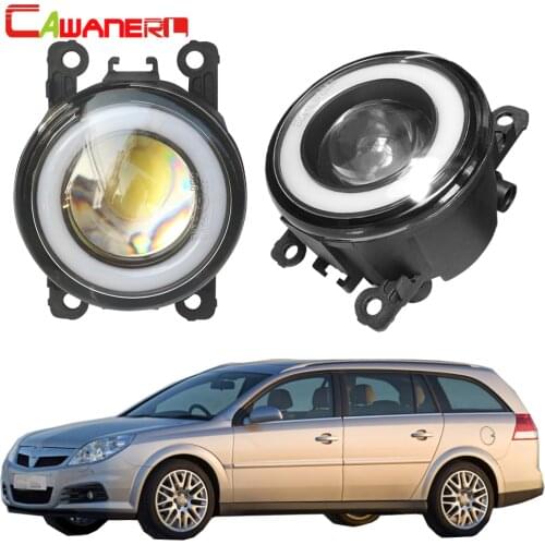 Cawanerl For Opel Vectra C Car H11 LED Fog Light COB Angel Eye Daytime Running Lamp 12V 2002 2003 2004 2005 2006 2007 2008