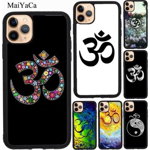 MaiYaCa Om Yoga Symbol Hindu Logo For iPhone 11 Pro Max XS X XR SE 2020 7 8 Plus Case For iPhone 12 Pro Max mini