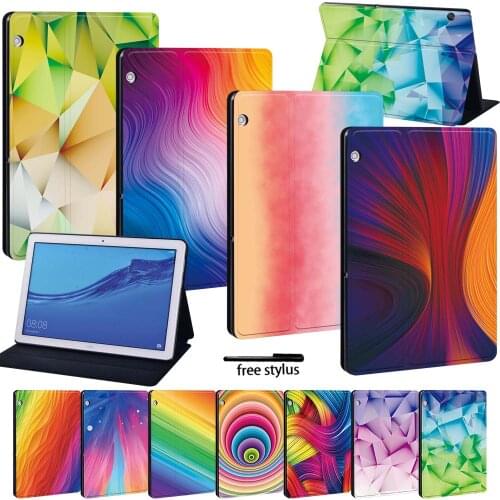 Tablet Case for Huawei MediaPad T3 8.0/MediaPad T3 10 9.6"/MediaPad T5 10 10.1" Tablet PU Leather Foldable Protective Case