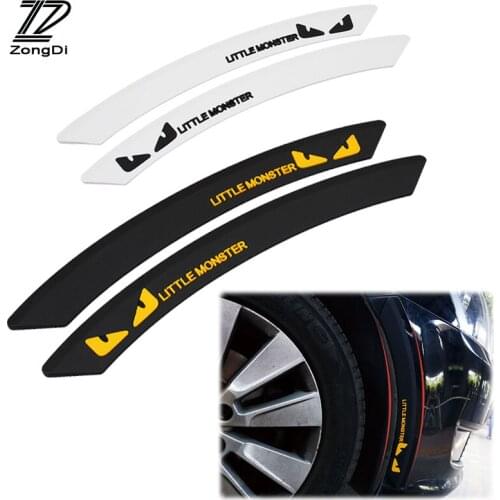 ZD Car Wheel eyebrow decorative Anti-collision Strip Sticker for Renault Megane 2 Captur Mitsubishi ASX Jeep Wrangler Peugeot