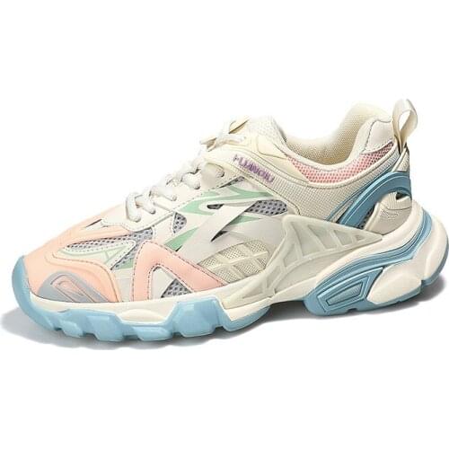 Breathabale Spring Shoes Women Platform Sneakers White Shoes 2021 New Design Mesh Wedges Sneakers for Sport Female Casual Shoes