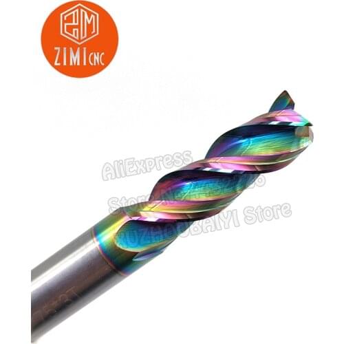 HRC55° Tungsten Steel Milling Cutter Carbide CNC Milling Tool 3 Blade Flat End Milling Cutter For Aluminum Milling Attachment