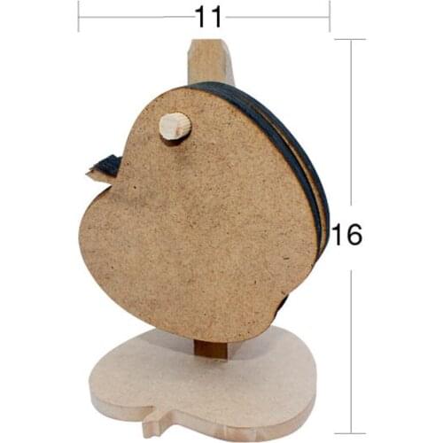L257 Apple Cup Six 6lı, Unpainted Raw Wood Coaster