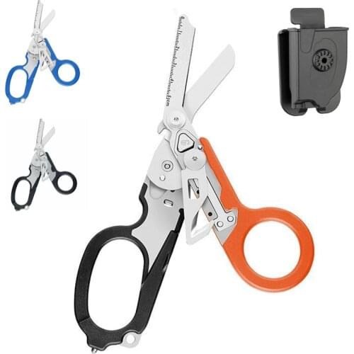 Raptor Response Emergency Shears with Strap Cutter and Glass Breaker Multifunction Tools for Outdoor Utility Holster