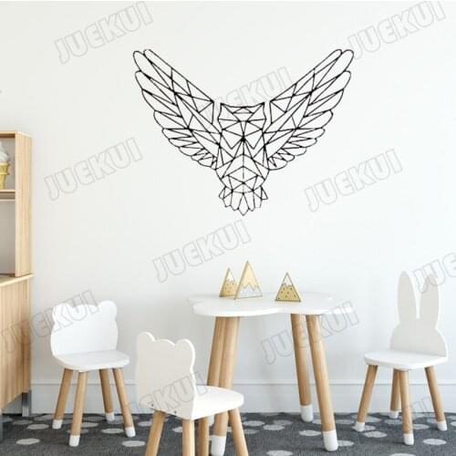 Eagle Geometric Art Wall Sticker for Home Living Room Bedroom Home Decor Vinyl Wall Decals Nursery Kids Room Murals Poster TA403