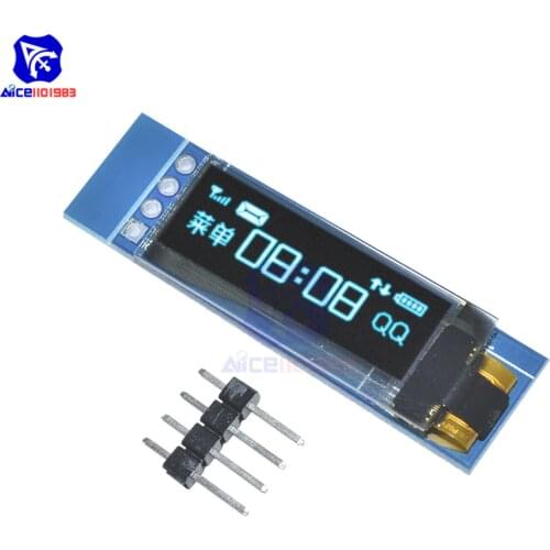 0.91 inch SSD1306 I2C IIC Interface Serial Blue 128x32 OLED LCD Display Module Board LCD Screen for Arduino