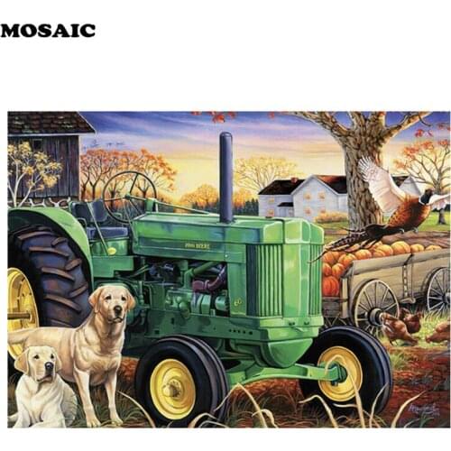 Full square Diamond Embroidery,tractor cars Diy Diamond Painting Cross Stitch Kits 5D Mosaic kits art and Crafts,home decor