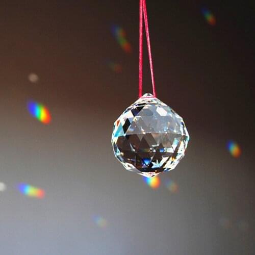 15MM 1 Piece Clear Glass Prism Parts Crystal Feng Shui Ball Crystal Faceted Ball For Lighting/wedding Room/window Decor