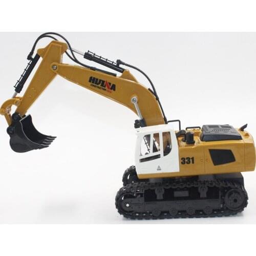 Rc Car 1/18 Huina 1331 2.4G Chargable Electric Excavator Model Engineering Digging Kids Gift for Boys Adult