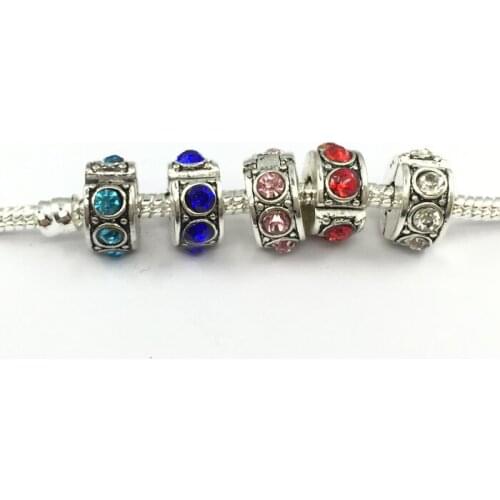 Mutil Crystal DIY Clips Locks Beads Stopper Bead Charm Europea Beads Fit Charms Bracelets & Bangles