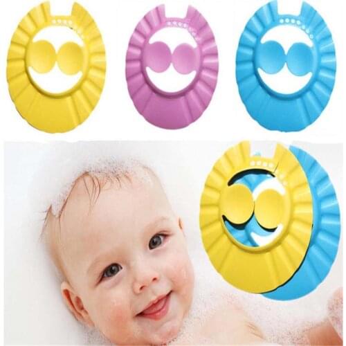 Adjustable Baby Shower Hat Infant Toddler Kids Baby Care Bath Protection Shower Cap Shampoo Bathing Wash Hair Visor Caps FF01
