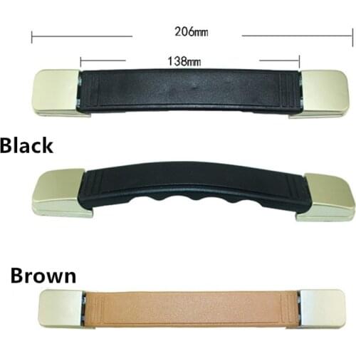 1PC Box Handle Knobs,Suitcase Fittings Luggage Plastic Handle,Black and Bronze Bag Handles,206mm