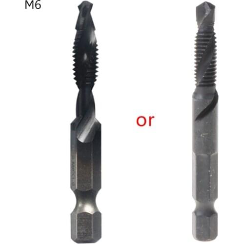 Hex Thread Spiral Screw Composite Tap Drill Bit M3-M10 High Hardness HSS Rustproof Hole Saw Carbide Drilling Tip Durable