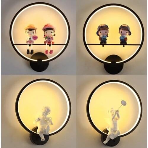 LED 220V110V indoor lighting childrens bedroom bedside lamp study bathroom living room balcony bathroom wall lamp