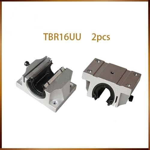 TBR16UU 2pcs linear bearing block for 16mm linear guide support unit TBR16 linear guide CNC parts