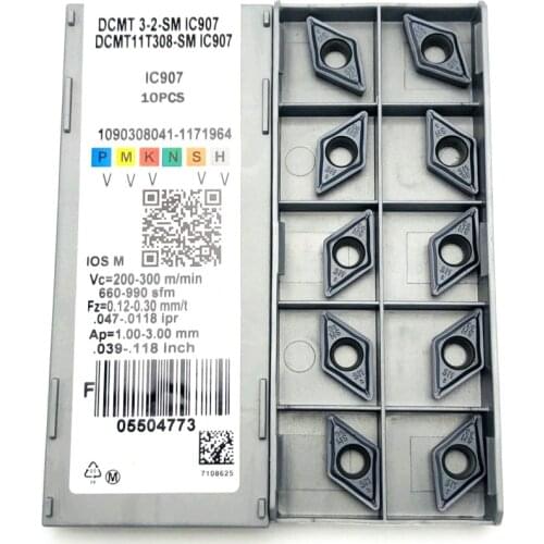 Lathe Tool DCMT11T308 SM IC907 IC908 High Precision Turning Tool Carbide Insert Lathe Tools Tokarnyy Turning Blade dcmt 11T308