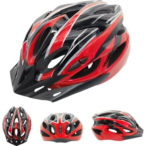 Bicycle Helmet Bike Helmet Mountain Bike Road Racing Cycling Helmet Integrated Safety Helmet Bicycle Equipment Crash Cap 18Hole