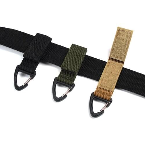 Military Backpack Key Hook Nylon Tactical Keychain Molle System Tools Outdoor Sports Camping Hunting Hiking Accessories