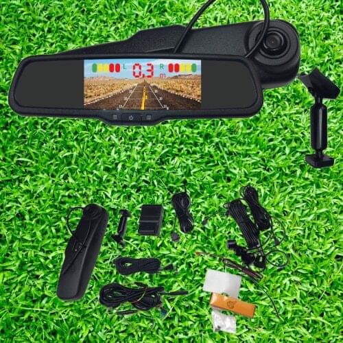 Original Bracket 4.3 inch 1080P Car Mirror DVR Video Monitor with G sensor and 4 radar parking Video Recorder Car DVR system