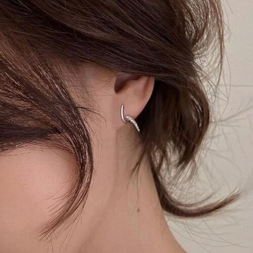 VENTFILLE 925 Sterling Silver Geometric Lines Earrings for Women Temperament Trendy Party Jewelry Birthday Gifts 2021 New