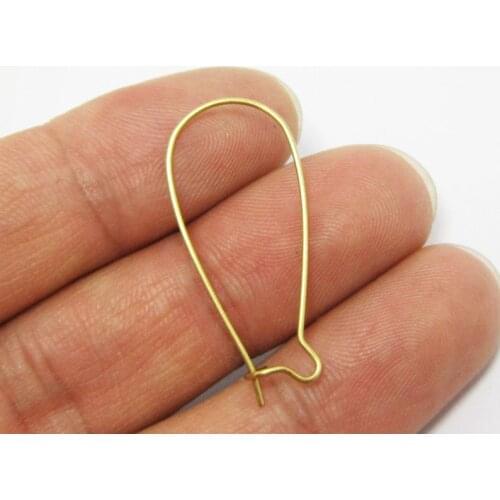 Brass charms 32mm Raw brass ear wire -100pcs R771