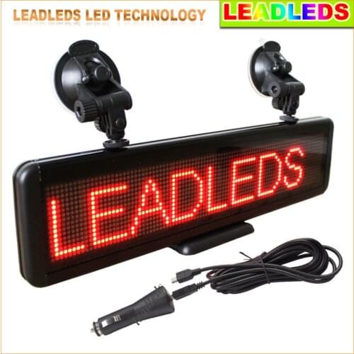 16*64Dots LED Car sign Moving Message Display Programmable LED display Board for Advertising,Includes built-in battery
