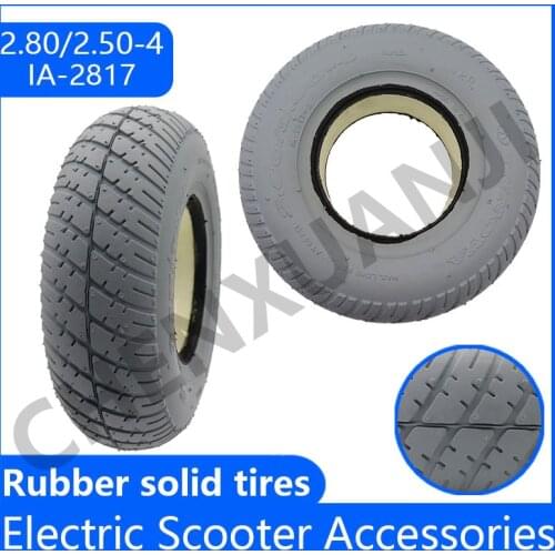 2.80/2.50-4 Solid Tire Rubber thickened tire for Trolley Tricycle Electric Scooter Puncture Resistant Tyre