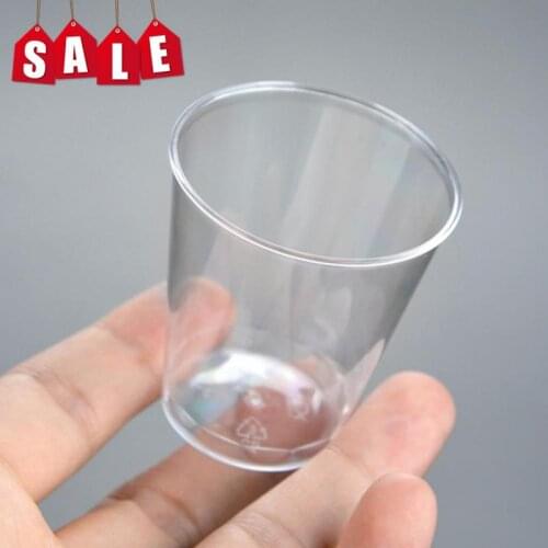 20PCS 30ml Mini Clear Plastic Disposable Party Shot Glasses Jelly Cups Gobelet Plastique Tumblers Birthday Kitchen Accessories