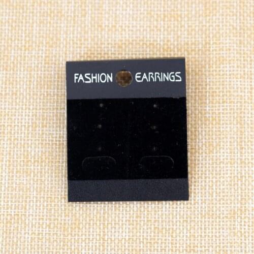 4.3*5cm 200pcs Printing Fashion Earring PVC+Velvet Jewelry Display Cards Ear Studs Earring Cards Rectangle Shape Jewelry Tag