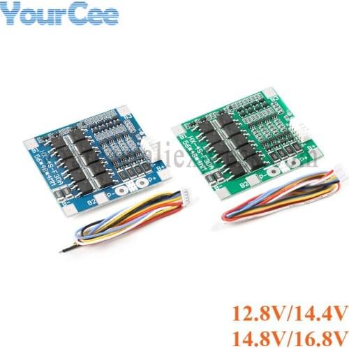 4S 12.8V/14.4V 14.8V/16.8V Li-ion Lithium Iron Phosphate Battery Protection Board Balanced 30A Anti-overcharge Over-discharge
