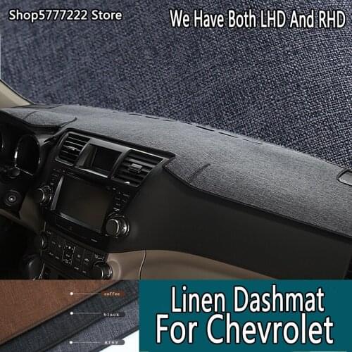 Car styling accessories carpet Linen noslip dashmat dashboard cover For Chevrolet Holden Cruze Malibu Sail Spark Captiva Equinox
