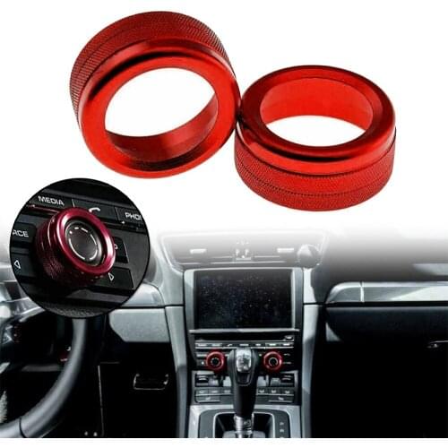 Volume Knobs Covers Radio Switch Accessories Alloy Interior Car Cayenne Macan 718