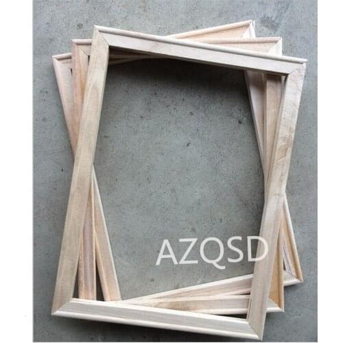 AZQSD Wooden Frame For Oil Painting By Numbers Painting Accessories DIY Calligraphy Frame Mosaic Assembly
