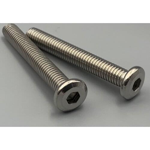 M6*22mm 25mm 30mm 35mm 40mm 45mm 50mm 201 304 Stainless Steel Bolt Hypotenuse Flat Head Hexagon Socket Down Side Furniture Screw