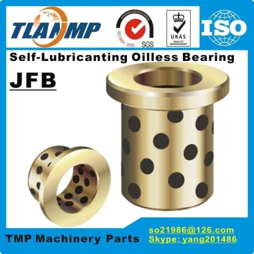 JFB304050 / 3050F (Size:30*40*50/50*5mm) Flanged Solid-Lubricanting Oilless Graphite Brass Bushing|Copper Bearing JFB3050