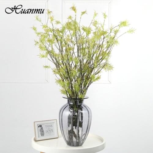 Willow Simulation Wicker Sprouts Green Leaves Cane Wedding Decoration Willow Plant Rattan Leaves Home Garden Decorative Vine