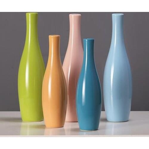 Creative small fresh ceramic vase, American style ceramic crafts, home office desktop decoration gifts