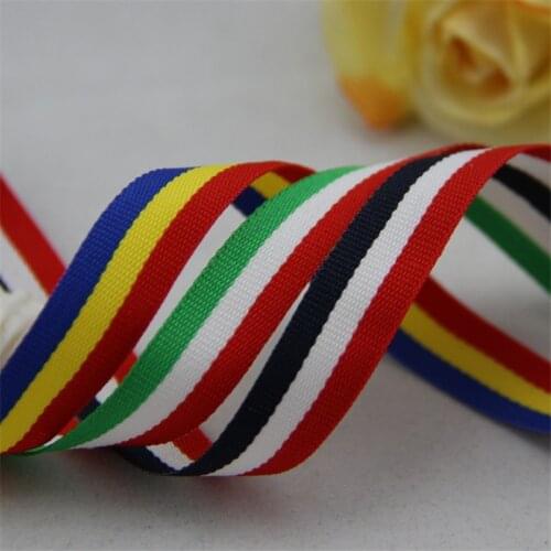 New10mm Printed Ribbon 5styles Tricolor flag stripes Grosgrain Ribbon DIY Handmade Tape Gift box decoration Clothing accessories