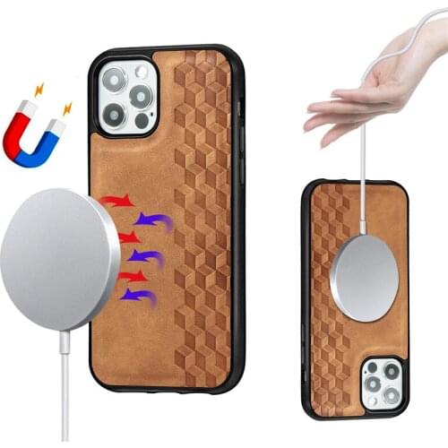 Magnetic Suction Phone Case for iphone 12 12Pro Cases Wireless Charger Magsafe Cover for iphone 12 Pro Max 12 Mini Armor Coques