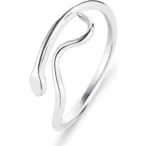 1 Pcs Opening Ring Copper Wavy Shape For Women Ladies Exquisite Suitable For All Alloy Ring Gift Selection Clothing Accessories