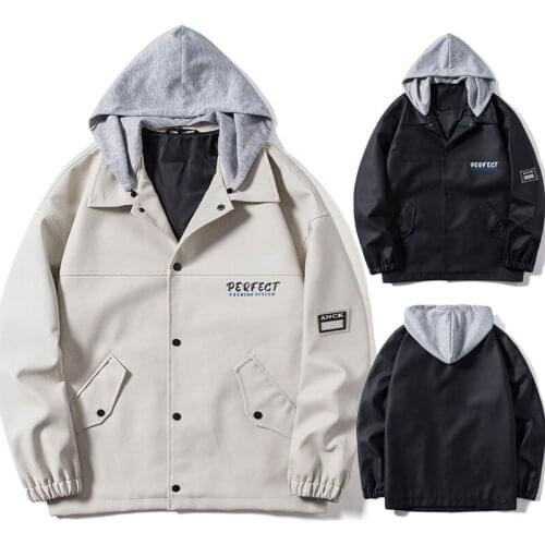 2021 Brand New Design Spring Autumn Sports Outerwear Perfect Fitted Mens Hooded Jacket Male Motorcycle Bike Leather Jacket Coats