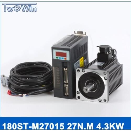 High-power servo motor kits 180ST M27015 4.3KW 27N.M 380V servo motor 4300W AC servo motor