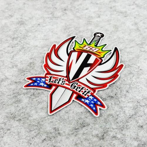 Nicky 69 Shield Lets Go Motor Helmet Racing GP Sticker Decals for Truck Car Vans Motorcycle Computer Case Scratches Cover