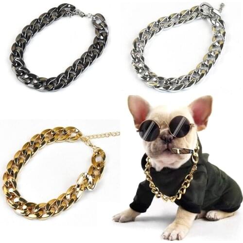 New Pet Necklace Fashion Dog Accessories No Discoloration In Electroplating Cat Collar Pet Jewelry Necklace Dog Chain