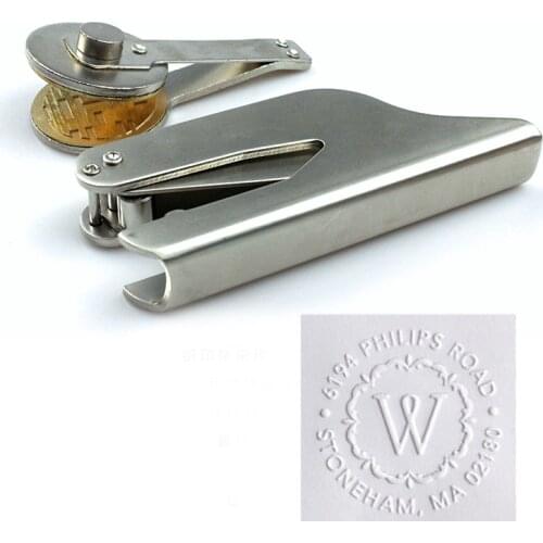 Hot Customize Embossing Stamp with Your Logo Personalized Embossing Seal for Letter DIY Craft Wedding Envelope Gaufrage Stamp