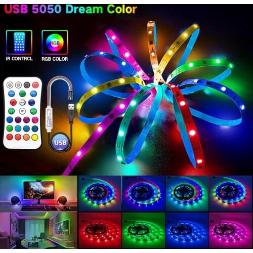 Bluetooth DreamColor led strip light 5M 10M 15M 20M RGB Led Diode Tape DC 12V Power Adapter With Bluetooth APP Remote Controller